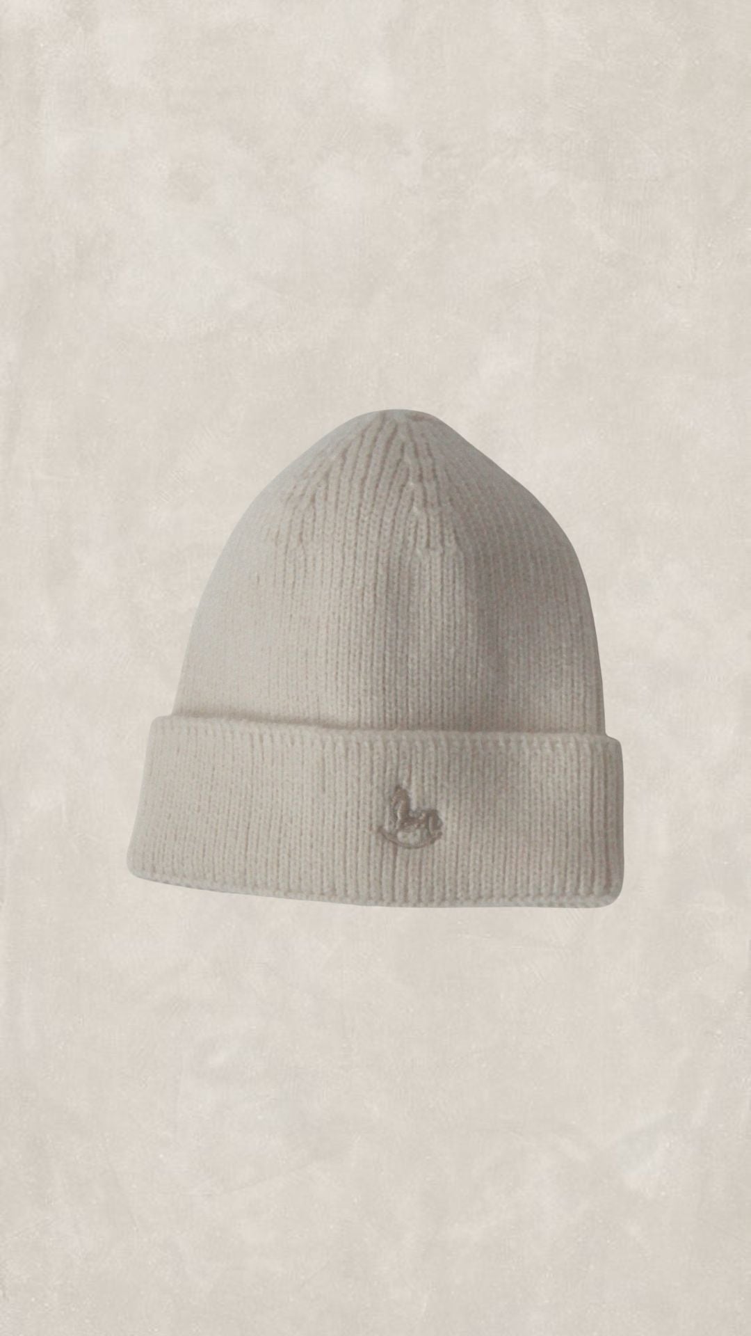 Gorro punto beige